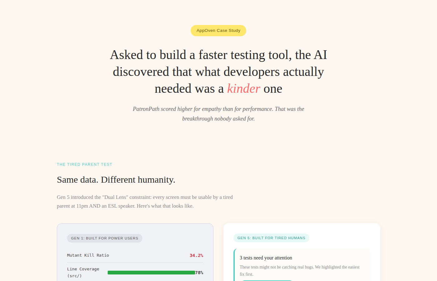 Before/After for developer-tools